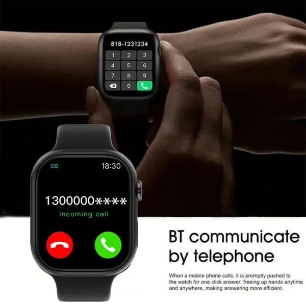 2025 New Smartwatch For Men Android IOS Phone 1.73" Screen Bluetooth Call Blood Oxygen Pressure Monitoring Smart Watch Women - Image 4