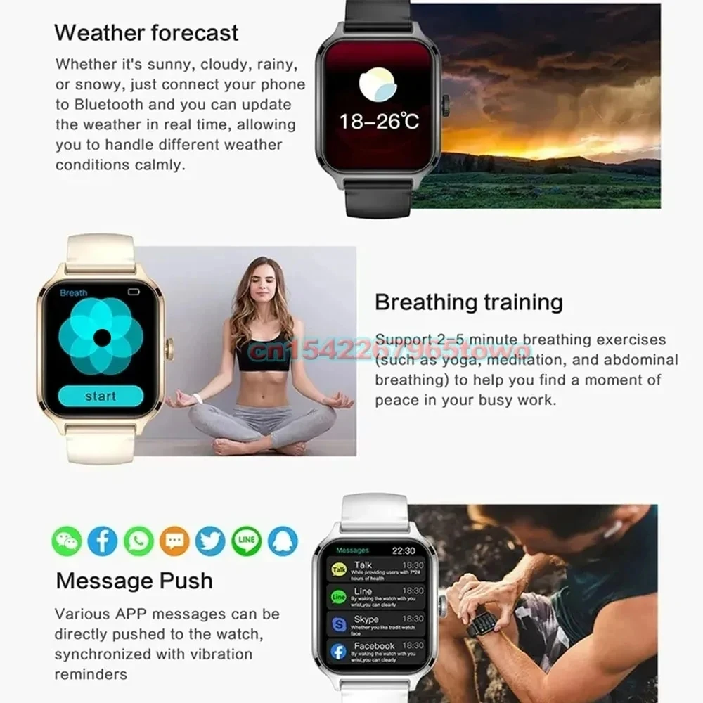 Smart Watch For Android IOS Watches 1.83inch HD Display Bluetooth Call Message Alert Music Sports Mode Smartwatch Men Women Gift - Image 5