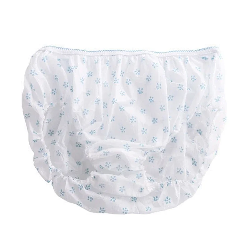 7 Pcs Cotton Pregnant Disposable Underwear Flowers Panties Non-woven Fabrics Briefs Prenatal pregnancy Postpartum Underpants - Image 4