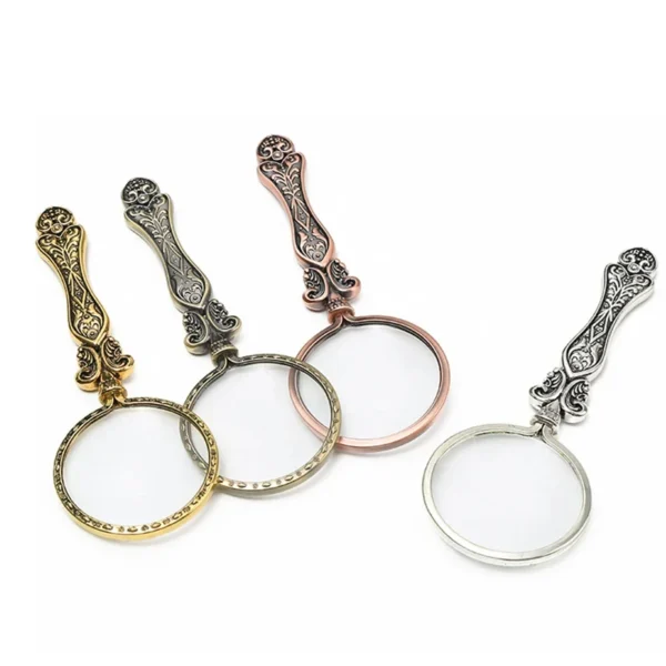 Trend Retro Magnifying Glass High-definition Magnifying Glass Portable Sewing Tool Handheld Magnifying Glass for Reading - Image 4