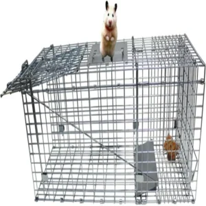 Automatic Mousetrap Animal Cage Trap Home Garden Rat Trap Mouse Catcher Iron Net for Rabbits Squirrels