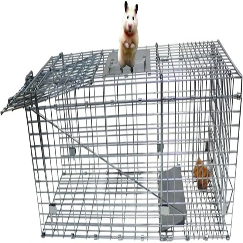 Automatic Mousetrap Animal Cage Trap Home Garden Rat Trap Mouse Catcher Iron Net for Rabbits Squirrels