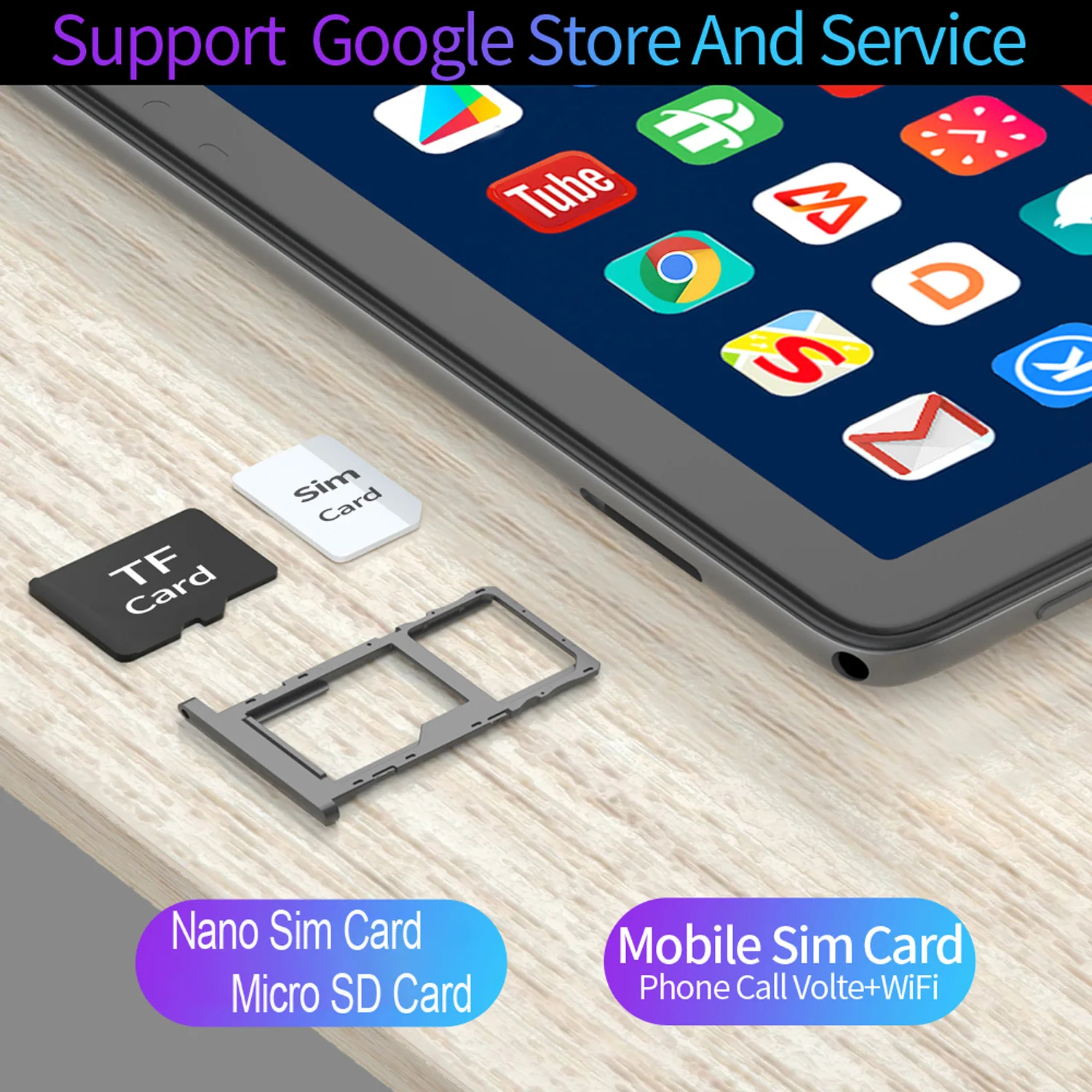 New 10.1 Inch Tablets Octa Core 3G Phone Call Dual SIM Dual Cameras 4+64GB Android 13 Google Play WiFi Bluetooth Global Version - Image 3