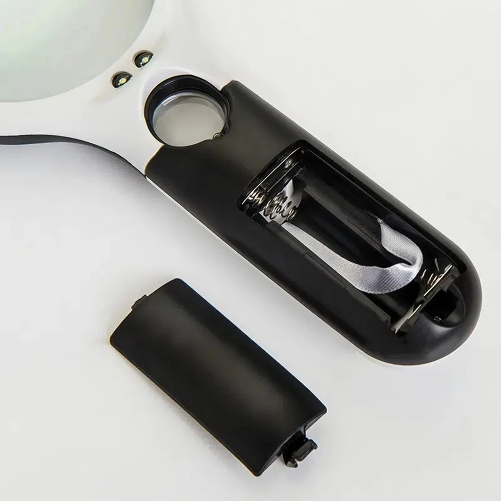 White Magnifying Glass Handheld 45X Magnifier With 3 LED Light For Reading Magnifying Glass Jewelry Loupe - Image 6