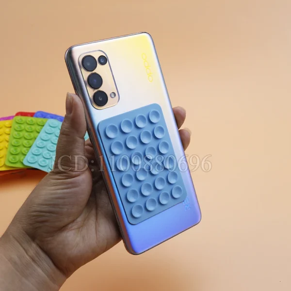 2PCS Double Side Silicone Pad For Mobile Phone Fixture Suction Cup Backed Adhesive Silicone Rubber Sucker Pad For Fixed Pad - Image 4