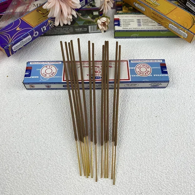 12box/6box Satya India Stick Incenses White Sage Sandalwood Palo Santo Peruvian Sacred Wood Aromatherapy Home Incense NAG Champa - Image 5