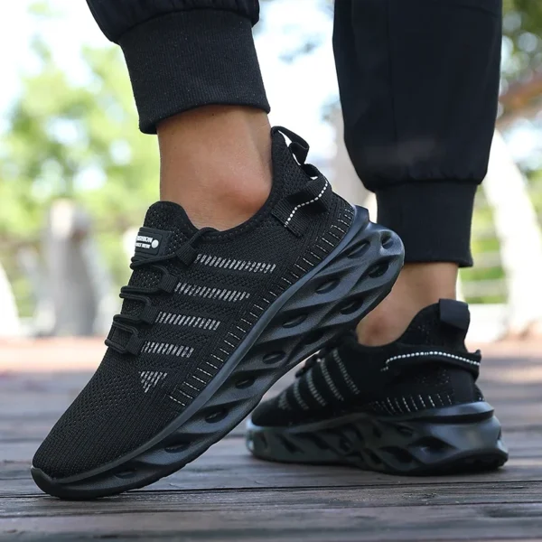 Men's Thick Soled Sports Shoes for Spring and Summer Women's Breathable and Shock-absorbing Fashionable Running Shoes Bare Foot - Image 5