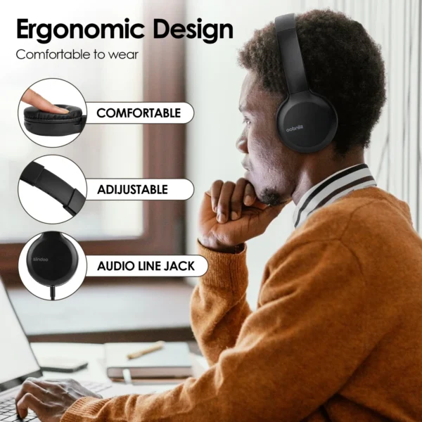 Siindoo JH-928 Wireless Bluetooth Headphones Stereo Music Earphones Super Bass With Micphone For Adult Kids lowest price New - Image 4