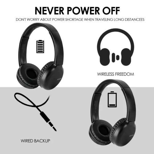Siindoo JH-928 Wireless Bluetooth Headphones Stereo Music Earphones Super Bass With Micphone For Adult Kids lowest price New - Image 3