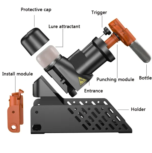 Newest A24 CO2 Portable Easy Multi-catch Mouse&Rat Trap Auto Reset Rodent Killing Machine - Image 4