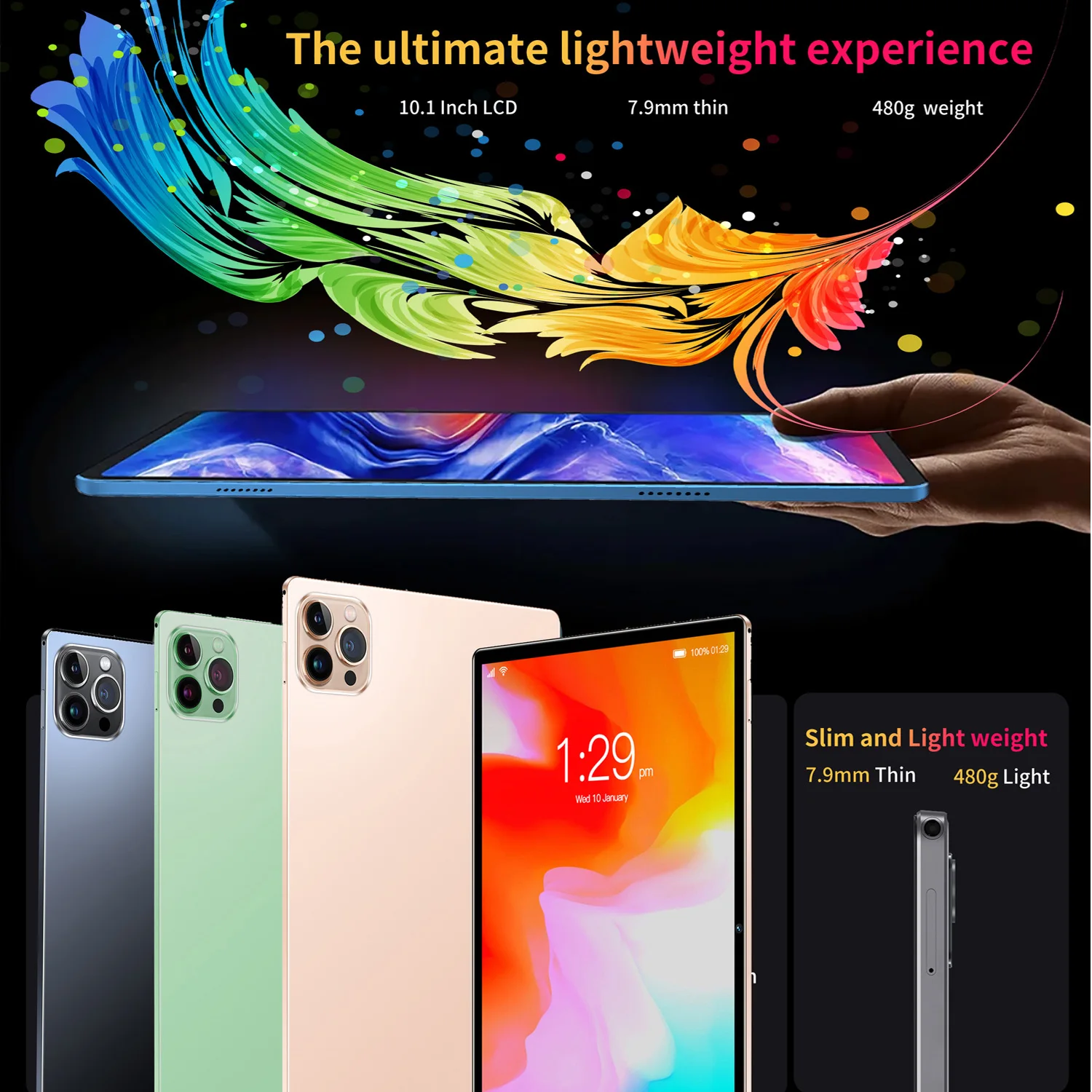 New 10.1 Inch Tablets Octa Core 4GB RAM 64GB ROM Dual SIM Cards 3G Phone Call WiFi Bluetooth Google Play Tablet Pc Android 13 - Image 3