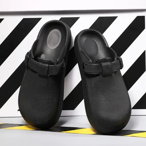 Bebealy Classic Men Garden Shoes Casual Waterproof Beach Slippers Men Clogs Summer EVA Flat Sandals Vacation Pool Men Shoes - Image 2