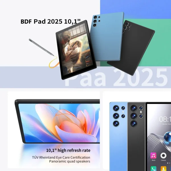 BDF Upgraded Pad Pro New 10.1 Inch Android Tablet PC Dual SIM 3G Phone Call 6000mAh Capability Octa Core Google Play 4GB+64GB - Image 5