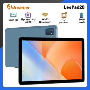 Adreamer LeoPad20 Tablet Android 13 10.1 Inch 8-Cores 3GB RAM 32GB ROM 1280x800 IPS 6000mAh Dual Camera Type-C Metal Body
