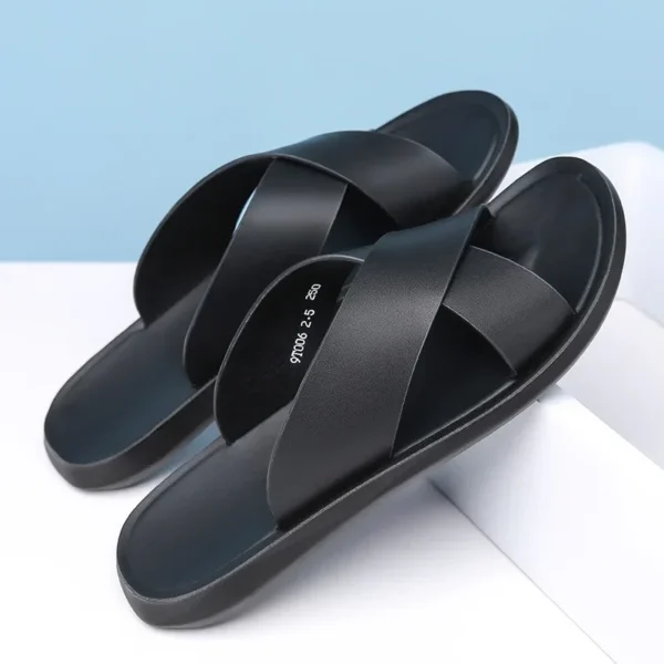 Men's Beach Shoes Anti-Slip Slippers Casual Summer New Style Men's Sandals Comfortable Breathable Slip-On Water Shoes - Image 2
