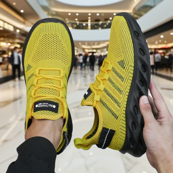 Men's Thick Soled Sports Shoes for Spring and Summer Women's Breathable and Shock-absorbing Fashionable Running Shoes Bare Foot - Image 6