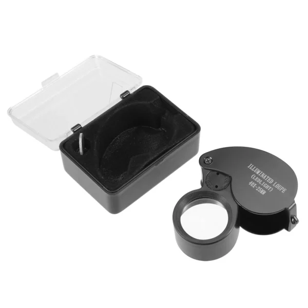 40X-25mm LED Illuminated Jewelers Loupe Magnifier With Light Diamond Eye Magnifying Glass For Jewelry Antiques Coins Stamps - Image 5