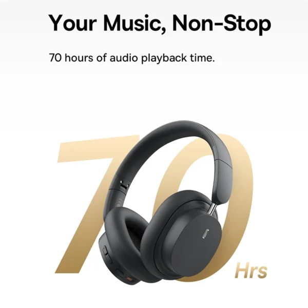 Baseus Bowie D05 Wireless Headphone 3D Spatial Audio Earphone Bluetooth 5.3 Headset 40mm Driver Foldable Over Ear Headphone 70H - Image 3