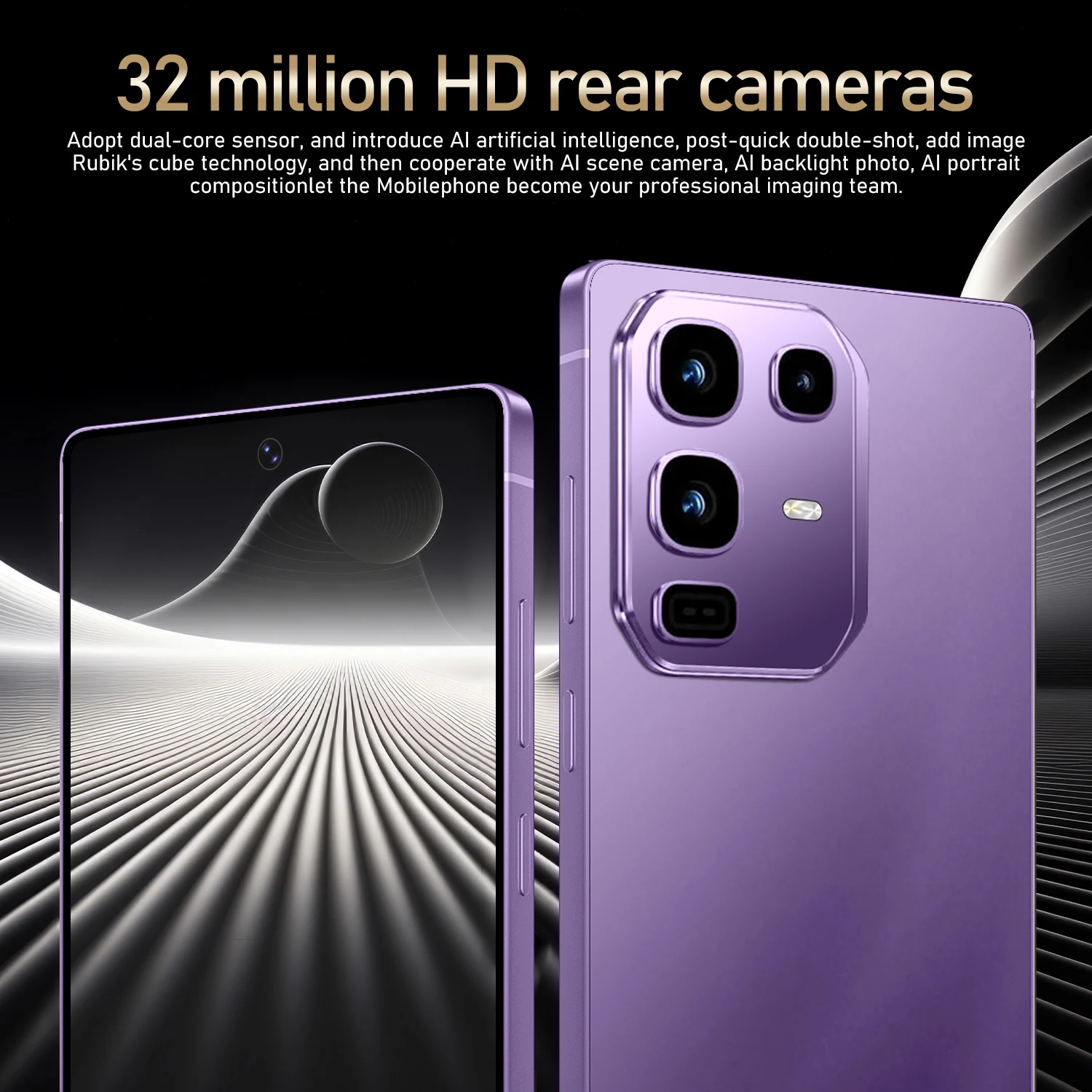 FUFFI S24 Pro Smartphone Cellphone Android 12 6.8inch Screen,8+256GB 16+32MP Mobile phone 4100mAh Google Play Store Phone - Image 3