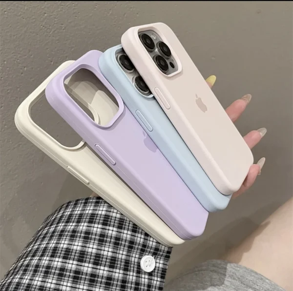 Original Liquid Silicone Phone Case for Apple iPhone 16 15 13 14 11 12 Pro Max Cases for iPhone 15 14 16 Plus Full LOGO Cover - Image 3