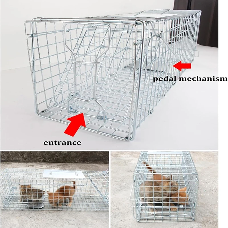 Automatic Mousetrap Animal Cage Trap Home Garden Rat Trap Mouse Catcher Iron Net for Rabbits Squirrels - Image 2