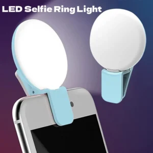 LED Selfie Fill Ring Light USB Rechargeable Clip-On Phone Livestreaming Photography Fill Light Adjustable Lightweight Ring Light