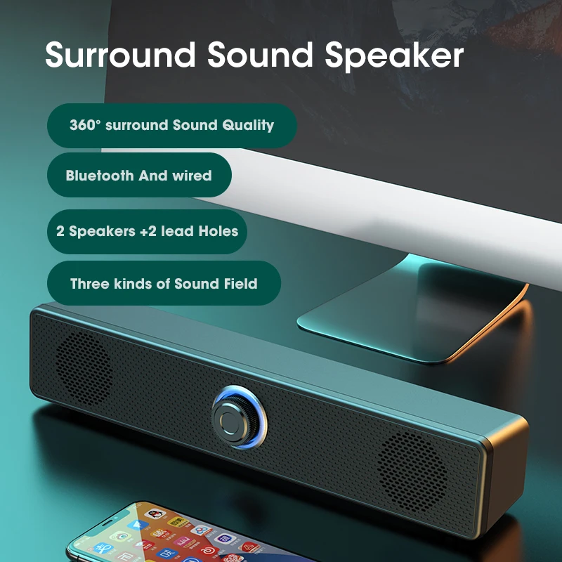 Computer Desktop High-quality Bluetooth Wired Dual-purpose High-volume Microphone Two-in-one Speaker - Image 3