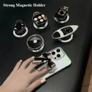 Light Luxury High-end Strong Magnetic Mobile Phone Stand Holder Trend MagSafe Mobile Phone Accessory Classic Fashion Phone Grip