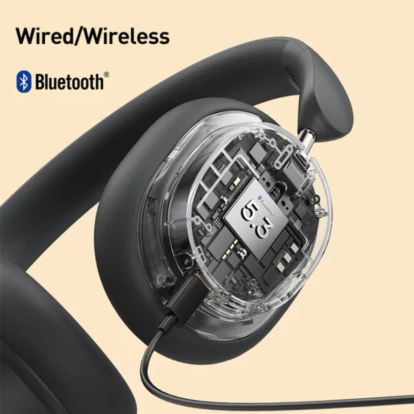 Baseus Bowie D05 Wireless Headphone 3D Spatial Audio Earphone Bluetooth 5.3 Headset 40mm Driver Foldable Over Ear Headphone 70H - Image 5