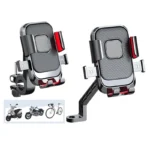 Motorcycles Bicycles Phone Holder Free Rotation Mobile Phone Navigation Bracket for Riding Shockproof for IPhone Xiaomi Samsung