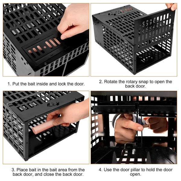 High Quality Double-door Big Mouse Rats Live Trap Cage/Strong Catch Bait/Pest Control - Image 5