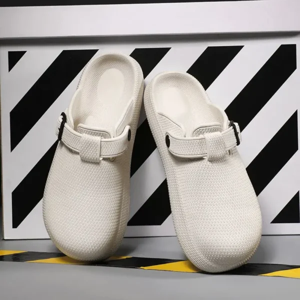 Bebealy Classic Men Garden Shoes Casual Waterproof Beach Slippers Men Clogs Summer EVA Flat Sandals Vacation Pool Men Shoes - Image 3