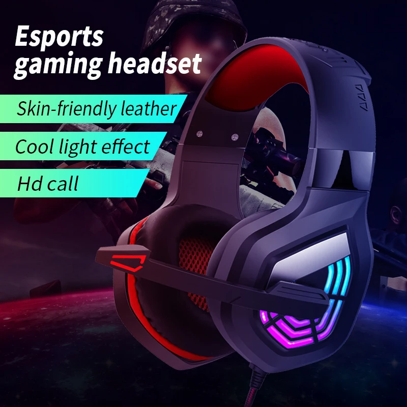 G7 LED Light Gaming Headset USB Stereo Surround Wired Headphone with Noise Reduction Mic Earphones for Computer PC Gamer - Image 4