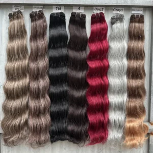 Magicae 200g/Pc Chocolate Brown M816 Blond 27/613 Gray M888 High Temperature Synthetic Hair Extension 30Inch Body Wave Bundles