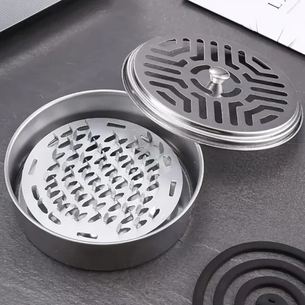 1PC Incense Holder, Mosquito Coil Tray Holder For Household With Lid, Outdoor Mosquito Coil Box, For Living Room And Bedroom - Image 6