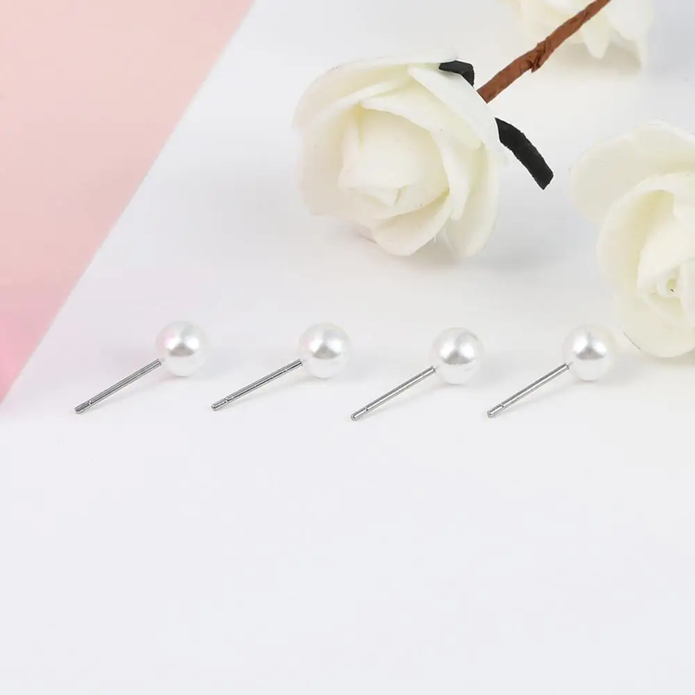 Small Exquisite Simple White Pearl Stud Earrings for Summer Fashion Women Hypoallergenic Ear Jewelry Girlfriend Wedding Gift - Image 6