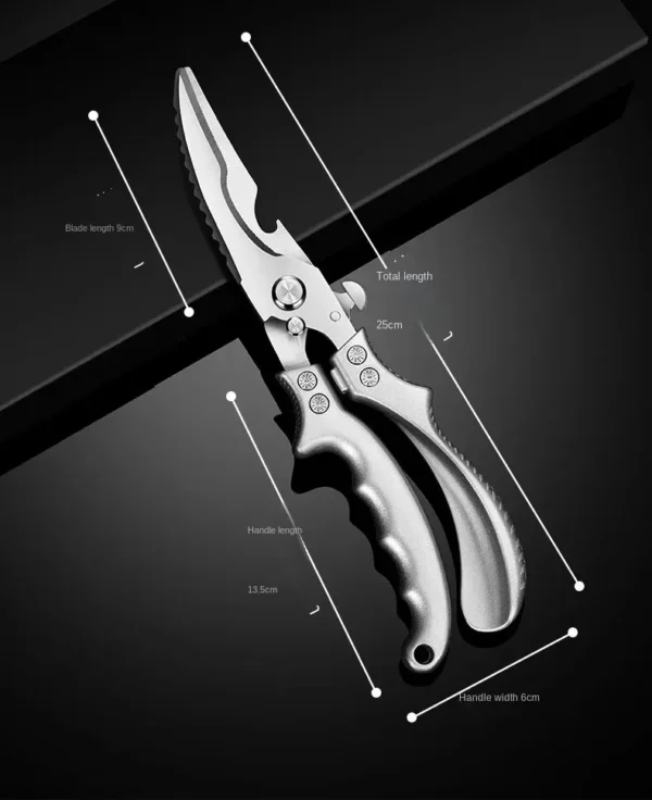 Kitchen Multifunctional Strong Scissors Household All-steel Kitchen Special Stainless Steel Scissors - Image 5