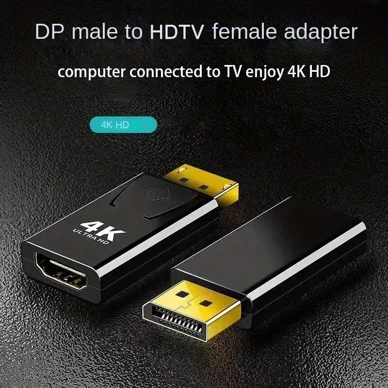 4K DisplayPort to HDMI-Compatible Adapter DP Male to Female HDMI-Compatible Converter 1080P Video for PC HDTV Laptop - Image 5