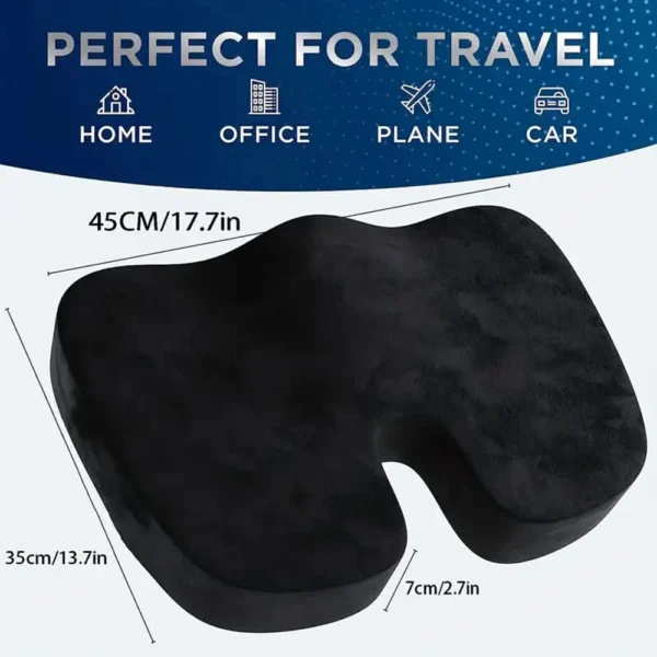 Travel Seat Cushion Memory Foam U-Shaped Pillow for Chair Cushion Pad Car Office Hip Support Massage Orthopedic Pillow - Image 3