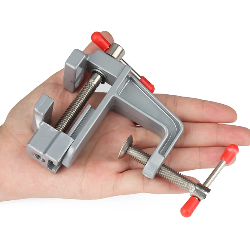 Mini Bench Vise Muliti-Funcational 3.5" Aluminum Miniature Small Jewelers Hobby Clamp On Table Flat Pliers Tool Vice - Image 2