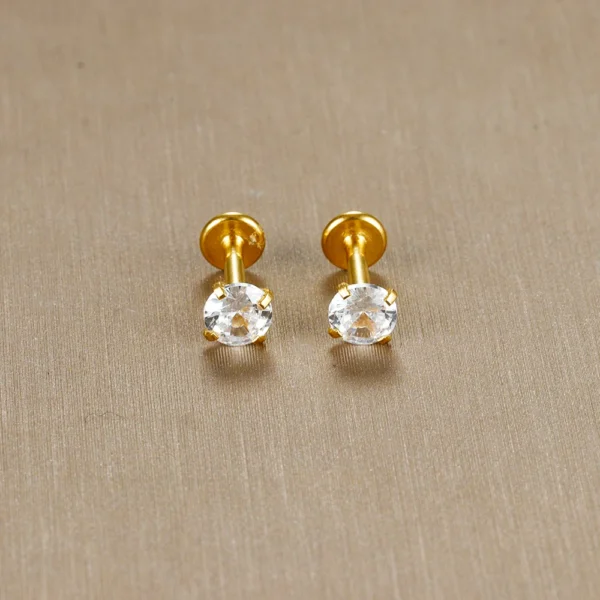 2PC Labret Tragus Stud Earrings 16G Surgical Stainless Steel CZ Crystal Monroe Helix Cartialge Conch Medusa Lip Body Piercing - Image 5