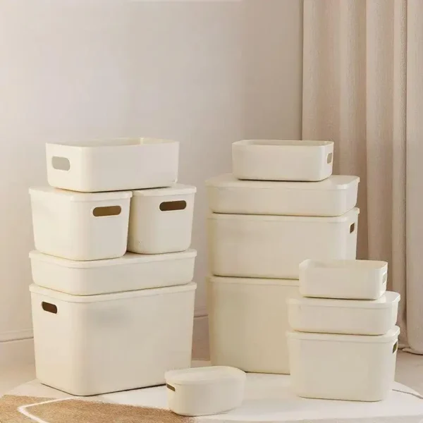 Ins Style Storage Box with Lid Dustproof Cosmetics Clothing Grocery Storage Bedroom Dormitory Storage Box Toy Storage - Image 5
