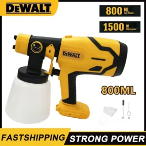 Dewalt 800ML Cordless Electric Spray Gun Portable Paint Sprayer High Power Auto Furniture Coating Airbrush For Dewalt Battery