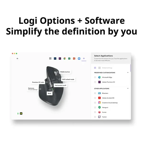 Logitech MX Master 3S Wireless Bluetooth Mouse High End Cross Screen Laptop - Image 5