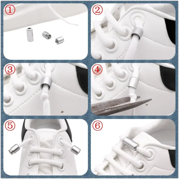 1Pair Elastic Lazy Shoelaces No Tie Shoe Laces Sneakers Flats Shoelaces for Kids Adult Quick Shoelace Fit All Shoes - Image 2