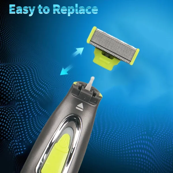 Electric Shaver for Men and Women Portable Full Body Trimmer USB T Shaped Blade Razor for Beard Armpit with 2 Replacement Blades - Image 4