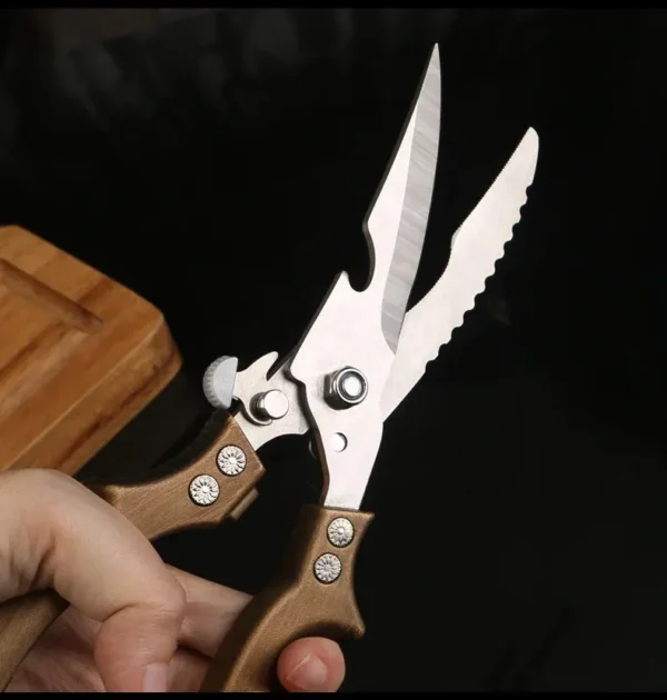 Kitchen Multifunctional Strong Scissors Household All-steel Kitchen Special Stainless Steel Scissors - Image 2