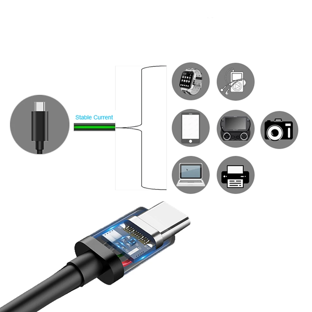 PD 60W USB C to USB Type C Cable Fast Charge Data Cable For Iphone 15 15Pro Huawei Samsung Xiaomi Data Line Black White 1M 2M 3M - Image 6