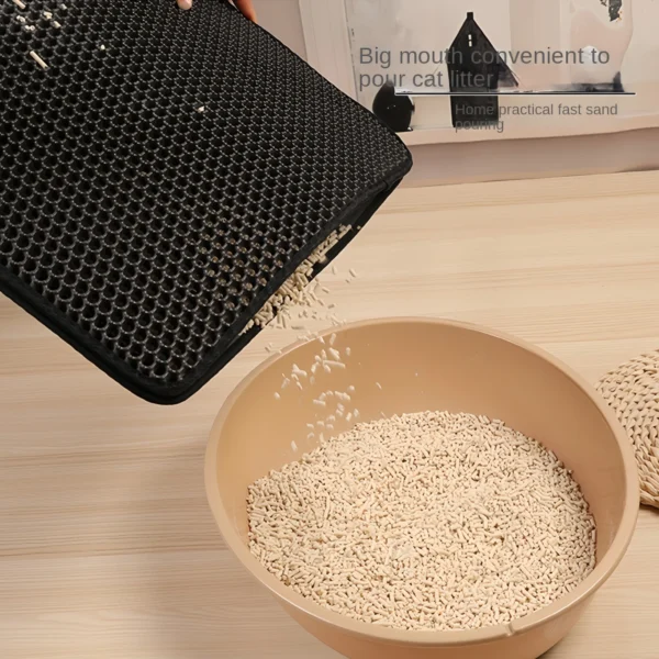 Large size Cat Litter Mat Eva Double Layer Waterproof Cat Litter Mat Pet Litter Box Mat Pet Toilet Cat Mat Cat Toilet Mat - Image 3