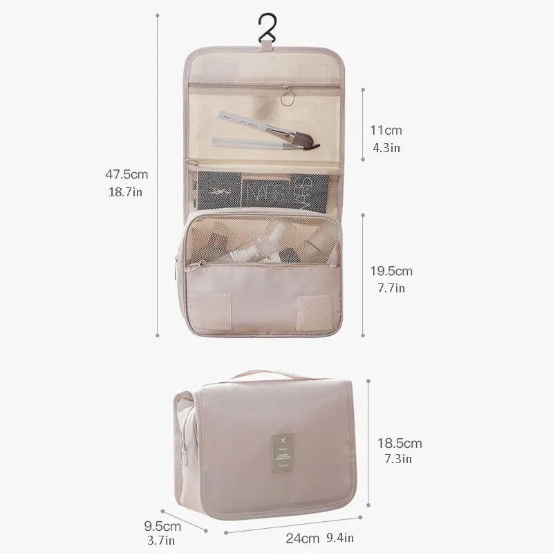 Makeup Bag Travel Cosmetic Bags Toiletries Organizer Waterproof Storage Neceser Bathroom Hook Wash Pouch High Quality Women - Image 6